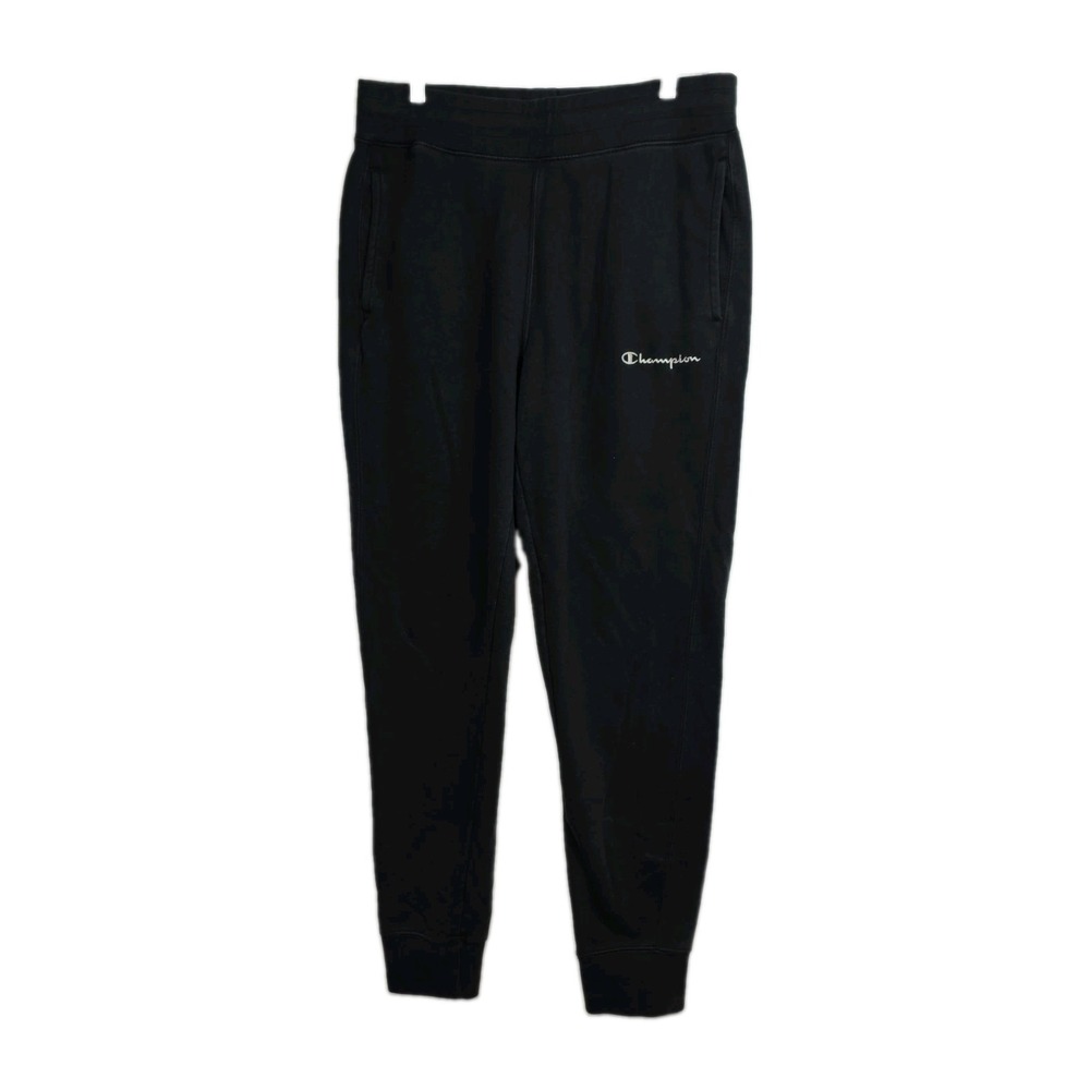 Champion Men's Sweatpants Size M Black Jogger Pants Drawstring Pockets